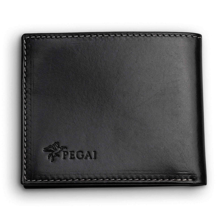 Edward | Italian Leather Wallet | Black & Green