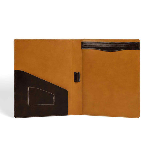 Marshall | Italian Leather Padfolio | Dark Brown