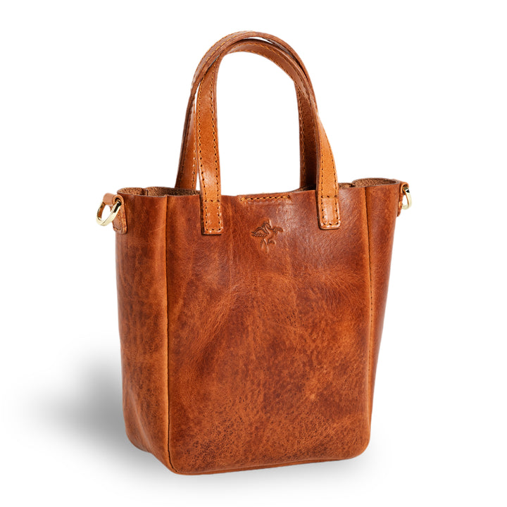 Bucky Italian | Crossbody Bag | Light Brown w/ Gold Hardware
