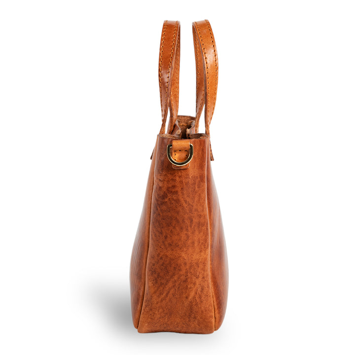 Bucky Italian | Crossbody Bag | Light Brown w/ Gold Hardware