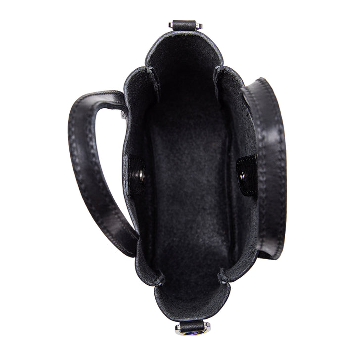 Bucky Italian | Crossbody Bag | Black w/ Nickel Hardware