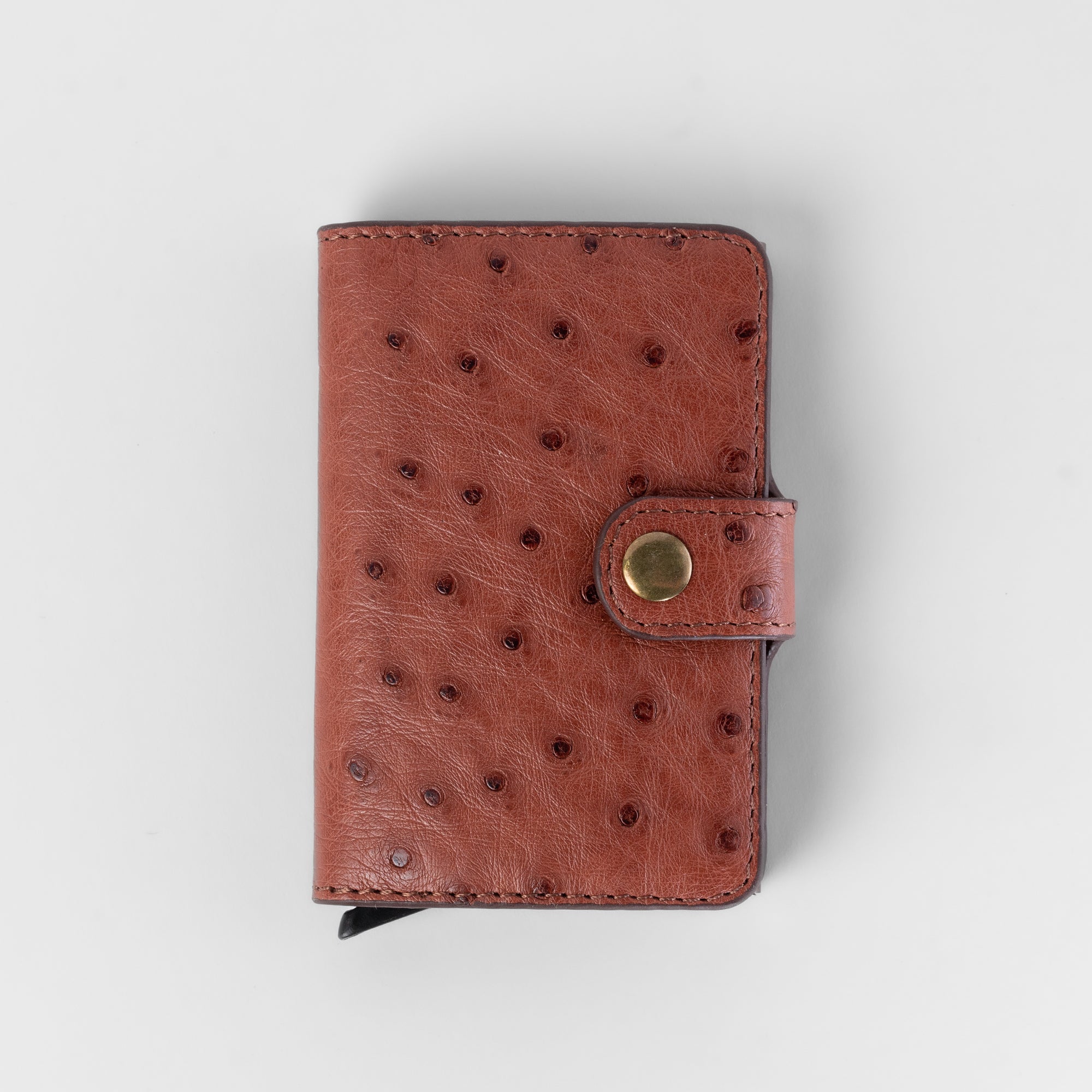Agustine, Ostrich Leather Quick Card Access Wallet