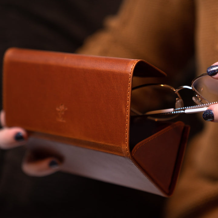 Leather Eyeglasses Case | Whiskey | Elm