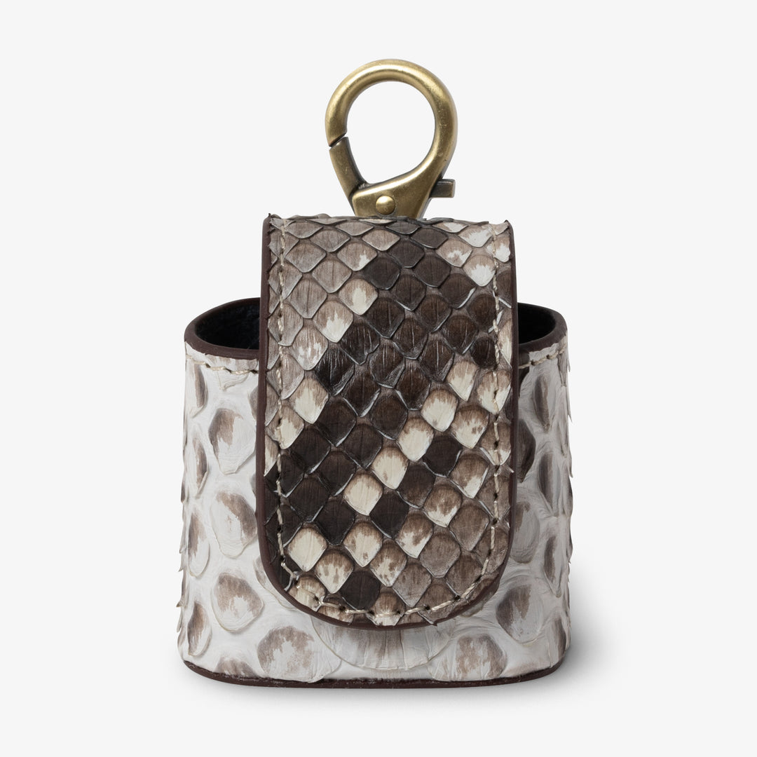 Coil | Python Leather Airpods Case | Frost