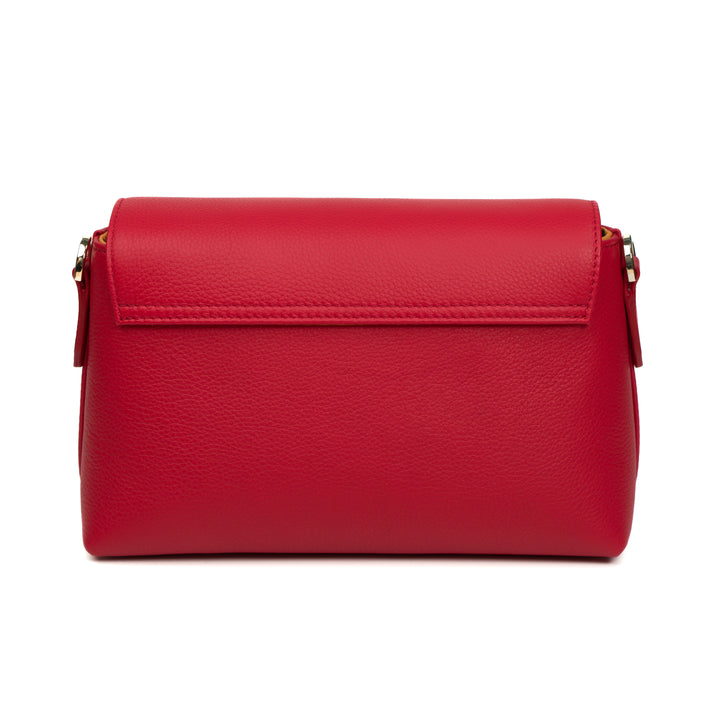 Helen Leather Crossbody Bag | Pebbled Calf Red