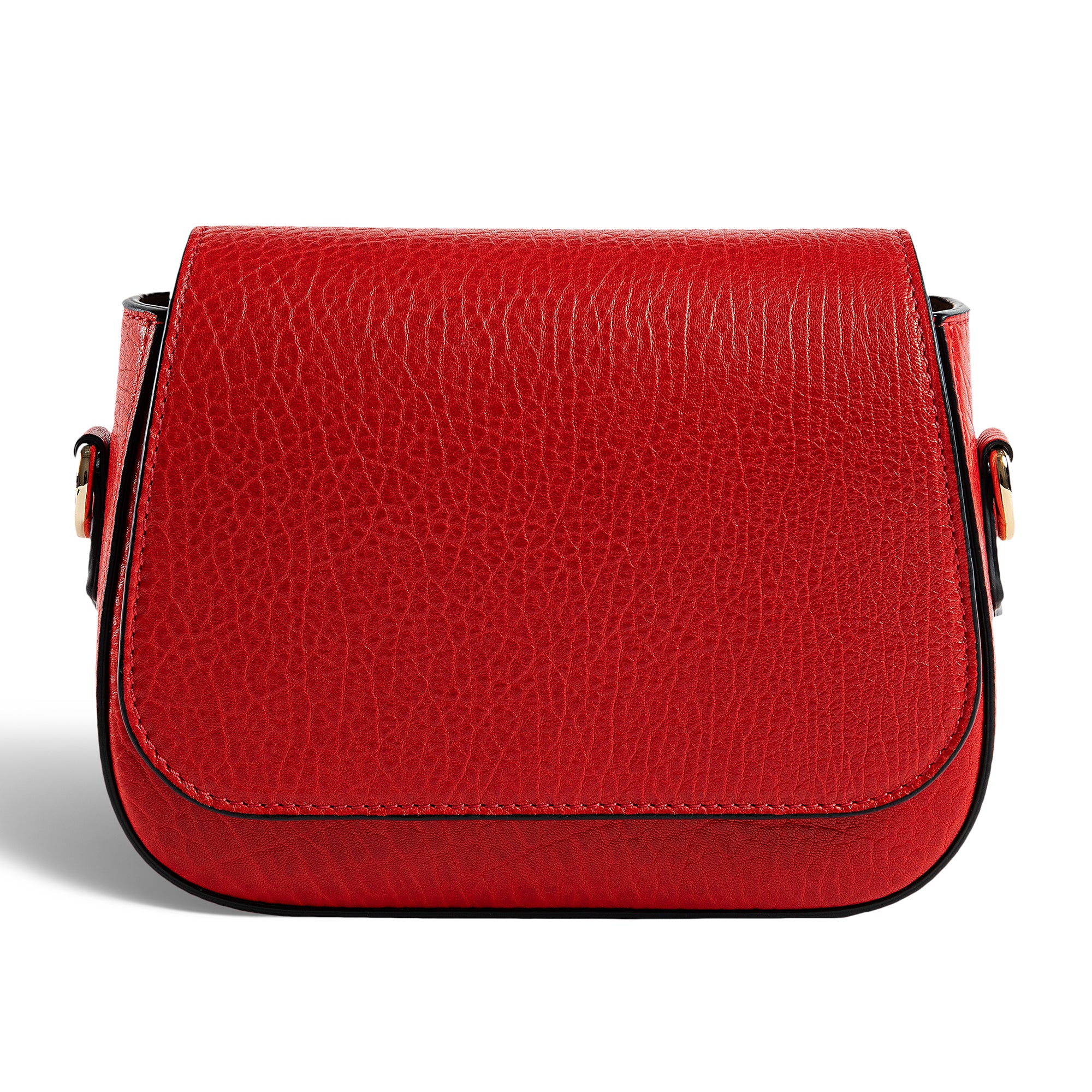 Red Crossbody Bag With Wide Strap