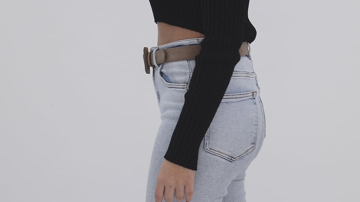 Women's Leather Belt | Beverly | Beige