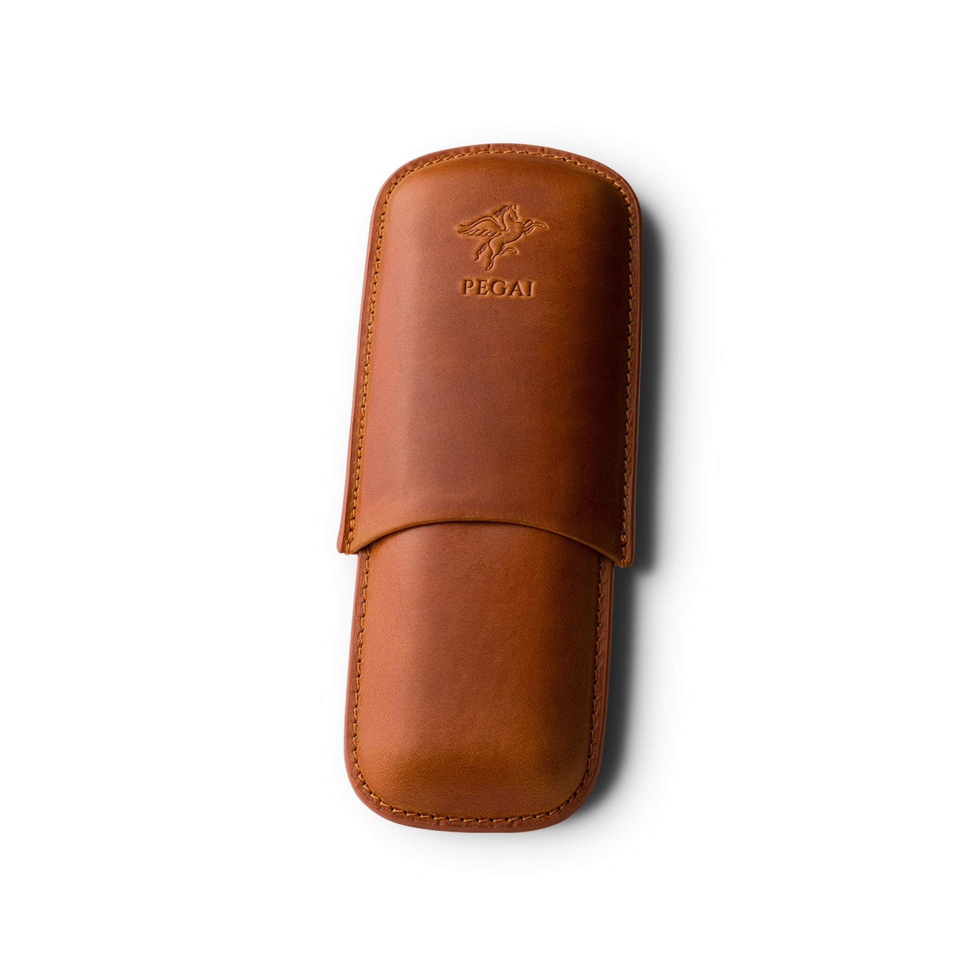 Grained Calf Leather 2 Finger Cigar Case