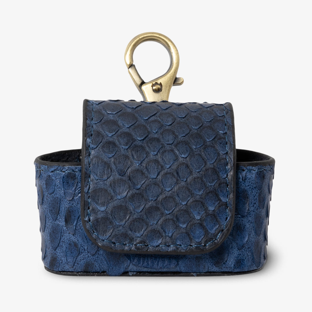 Coil | Python Leather Airpods Case | Marine