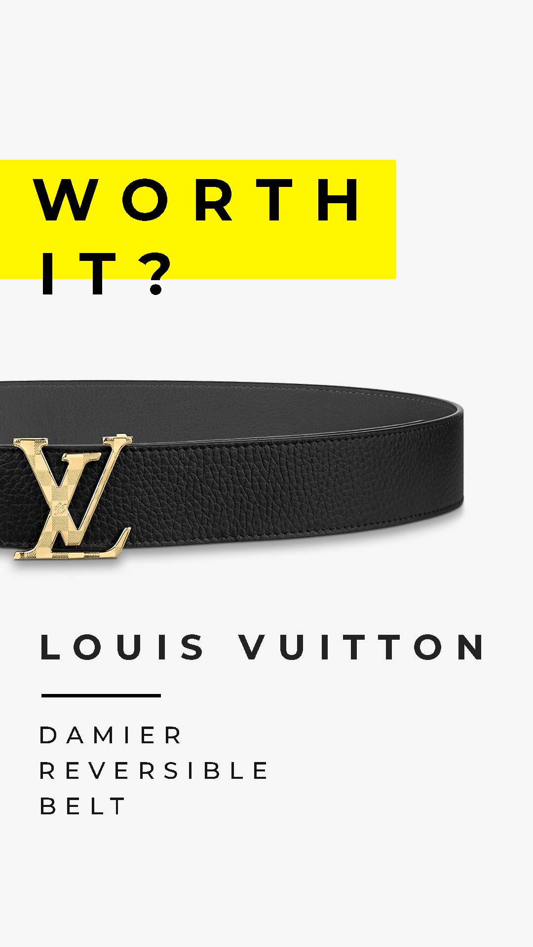 Louis Vuitton Damier Designer Belt