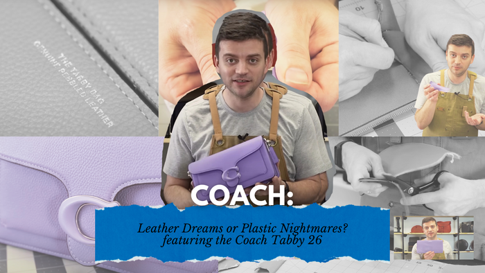 Tanner Leatherstein examines the Coach Tabby 26 in lavender, focusing on the authenticity of its pebbled leather and craftsmanship.
