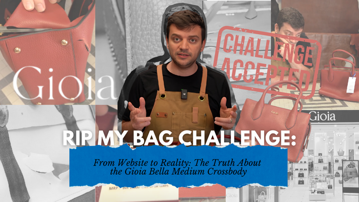 Gioia Bella Crossbody Bag Review by Tanner Leatherstein, Rip My Bag Challenge