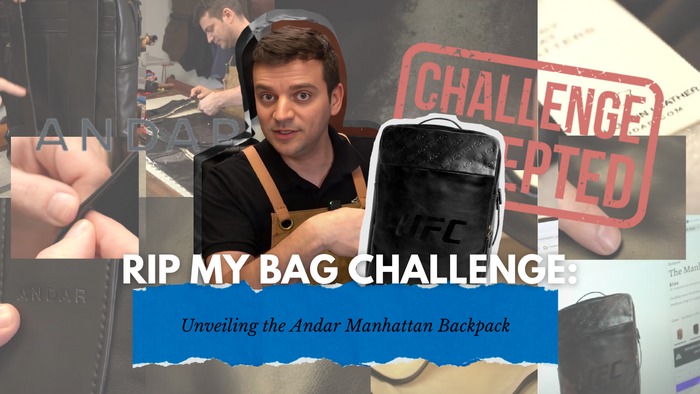 Andar Manhattan Backpack Review (Rip My Bag Challenge) by Tanner Leatherstein