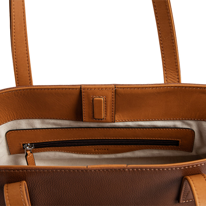 Leather Tote | Sharon | Brown