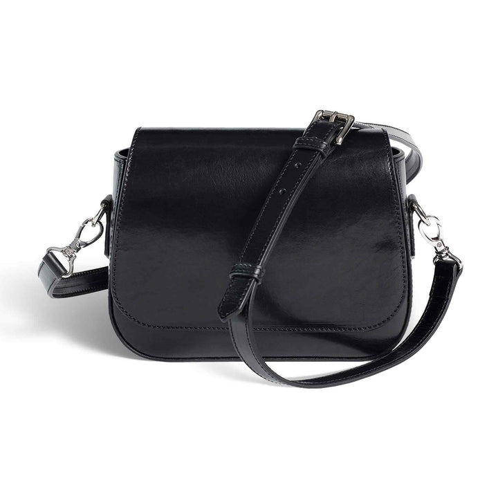 Hampton | Crossbody Bag | Black w/ Nickel Hardware