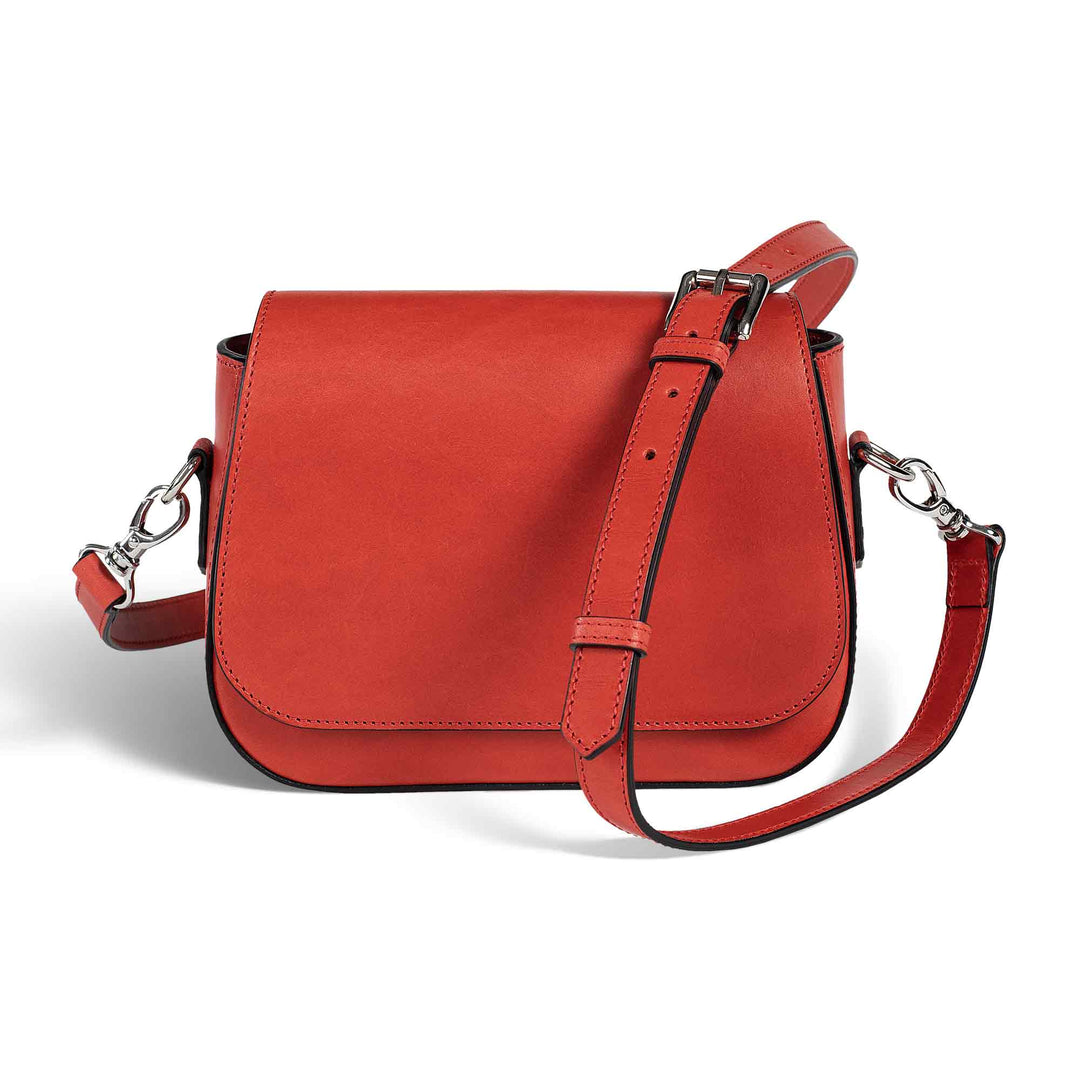 Hampton | Crossbody Bag | Ruby w/ Nickel Hardware