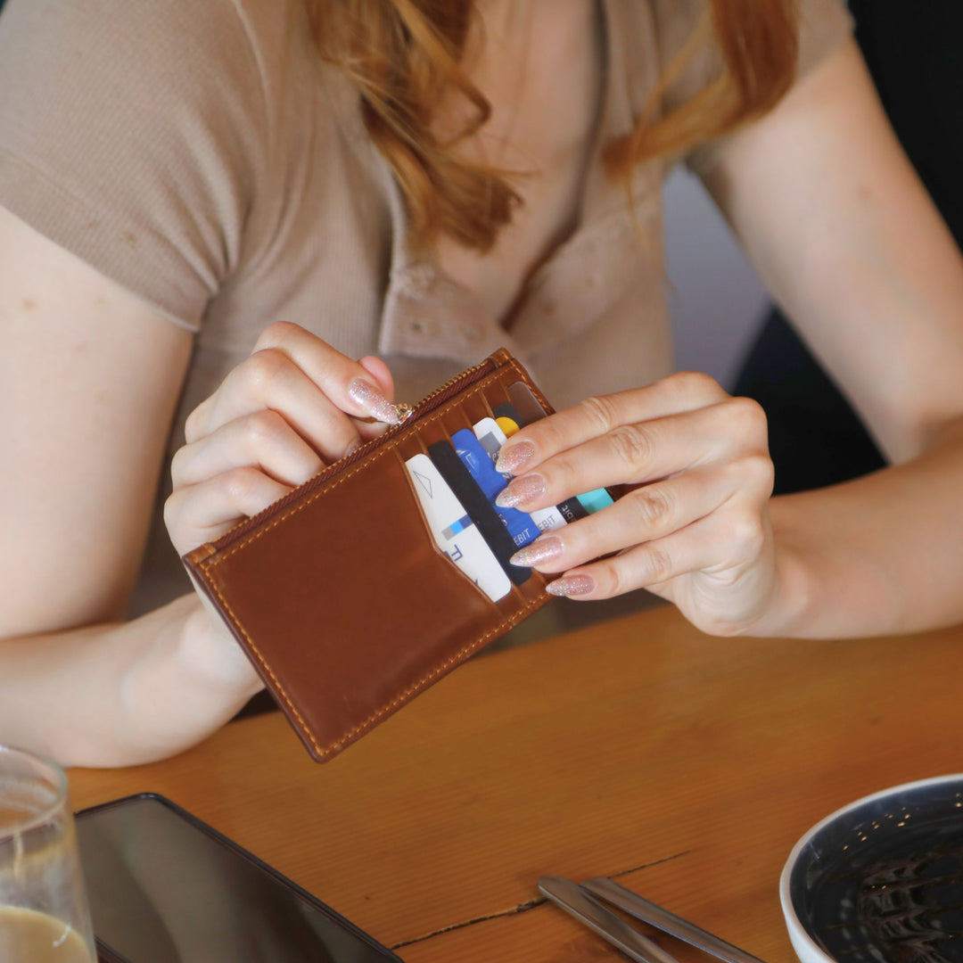 Isabel | Leather Card Case Wallet | Arizona Black