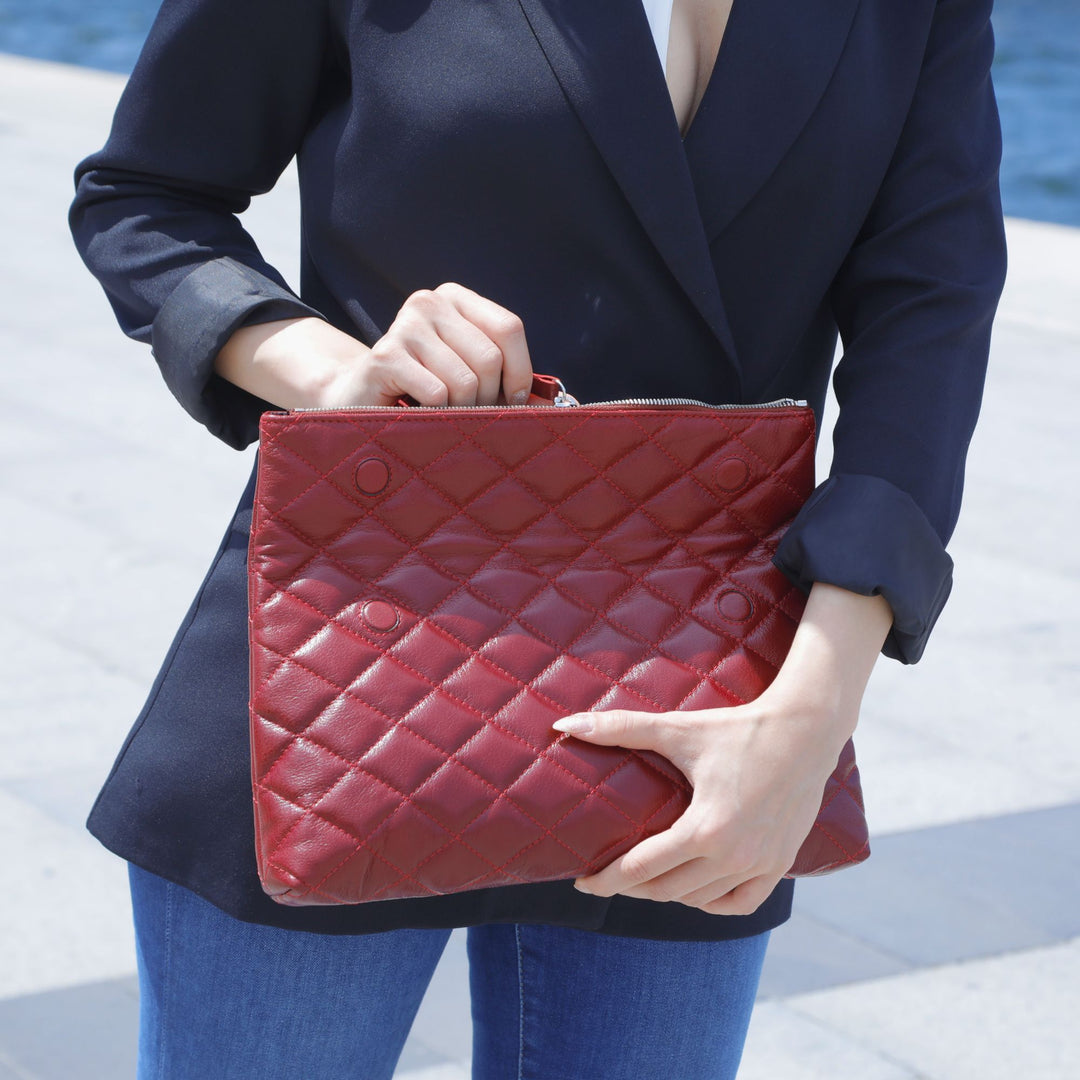 Sandy | Flap Clutch Handbag | Red