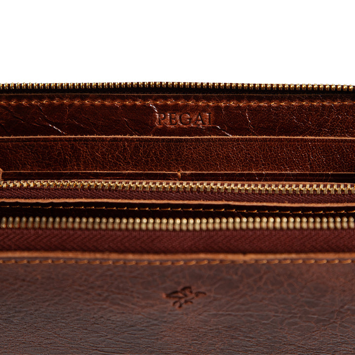 Leather Large Wallet | Cognac Brown | Karla