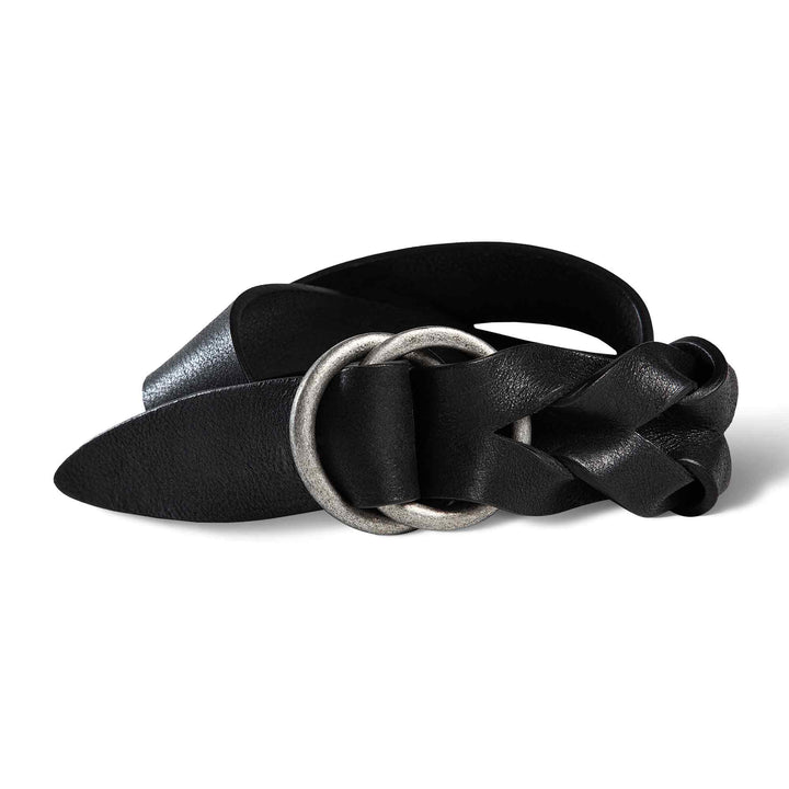Womens Leather Belt | Magnolia | Black