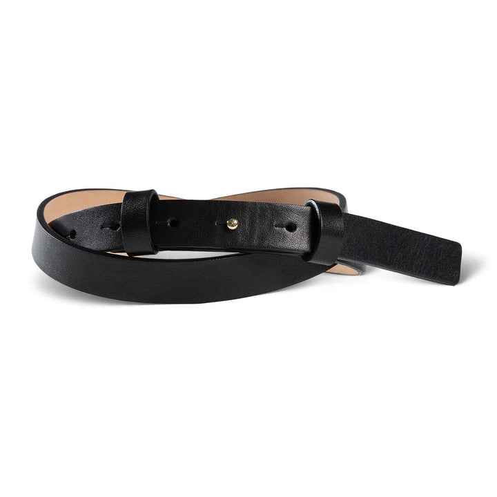 Womens Leather Belt | Pearl | Black