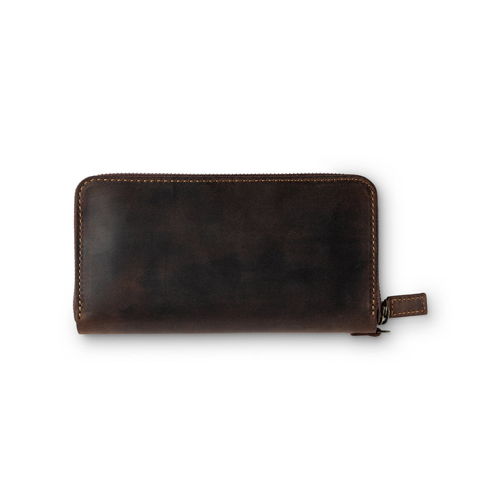 Leather Large Wallet | Chestnut Brown | Karla