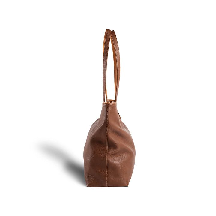 Leather Tote | Sharon | Brown