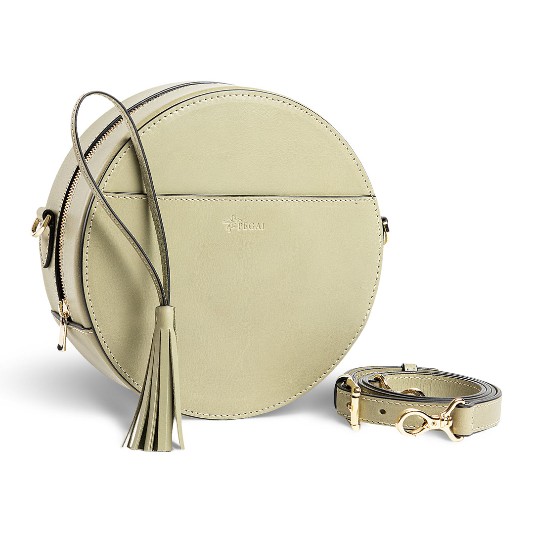 Roundy Circle | Crossbody Bag | Aqua w/ Gold Hardware