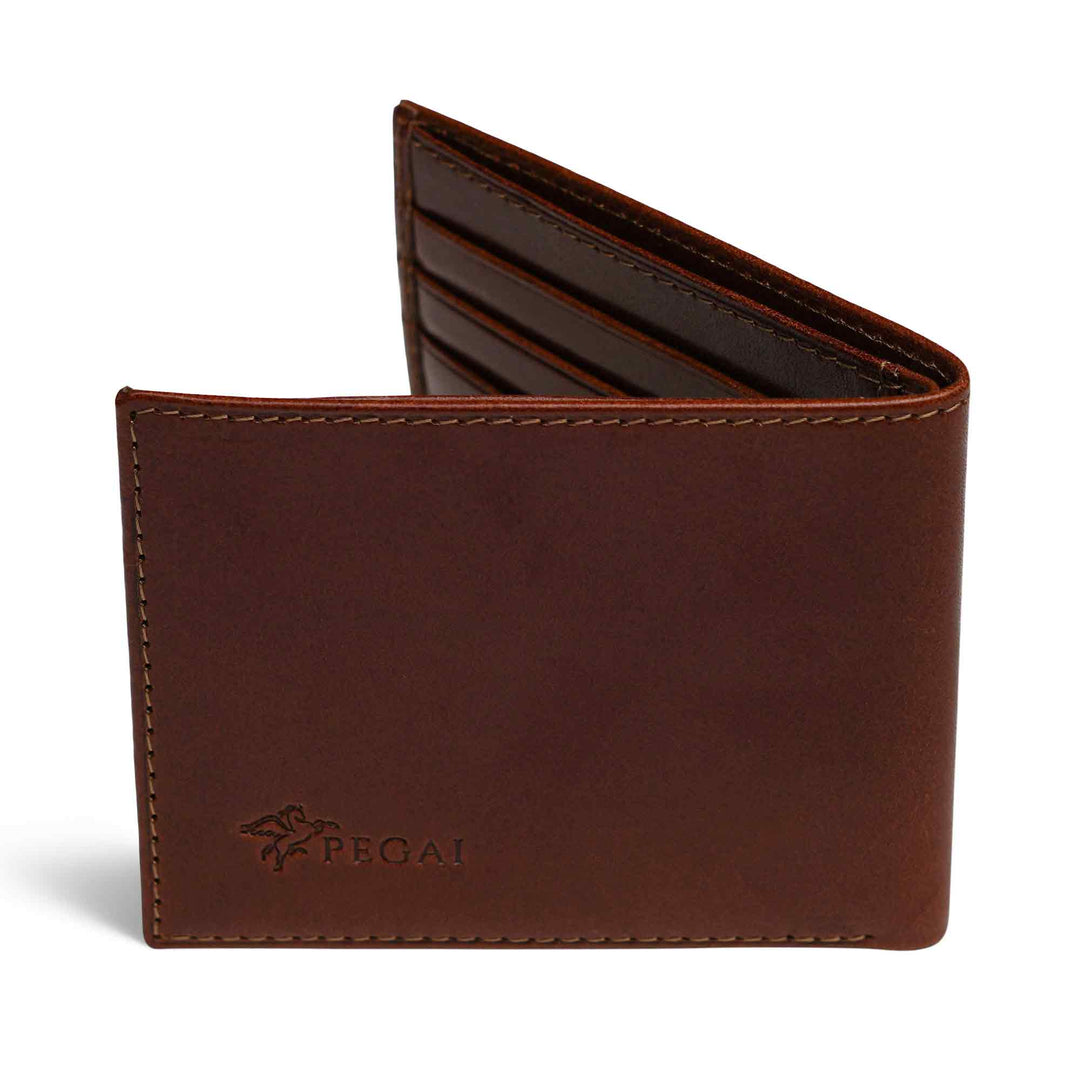 Edward | Italian Leather Wallet | Old England Rum Brown