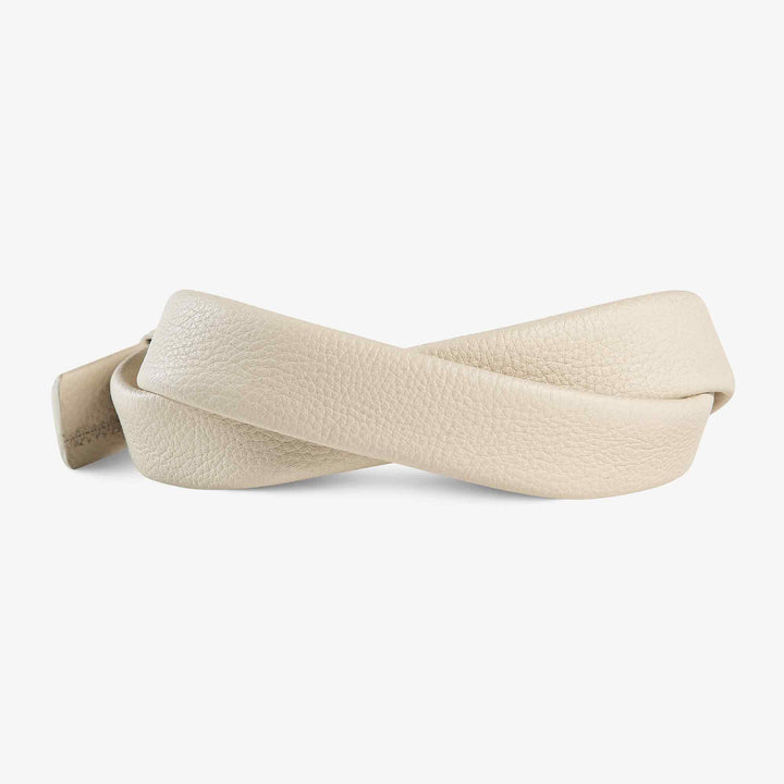 Mens Fashion Leather Belt | Preston | Ivory