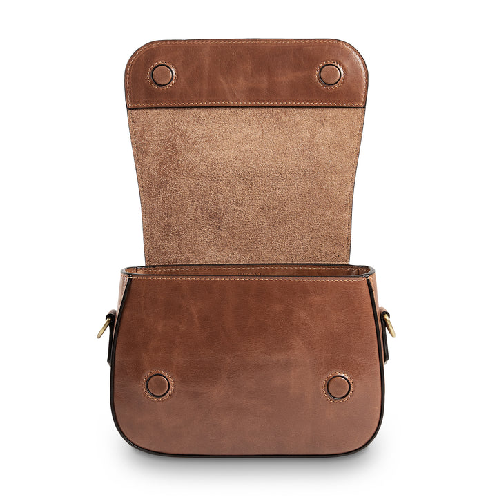 Hampton | Crossbody Bag | Tobacco w/ Antique Hardware