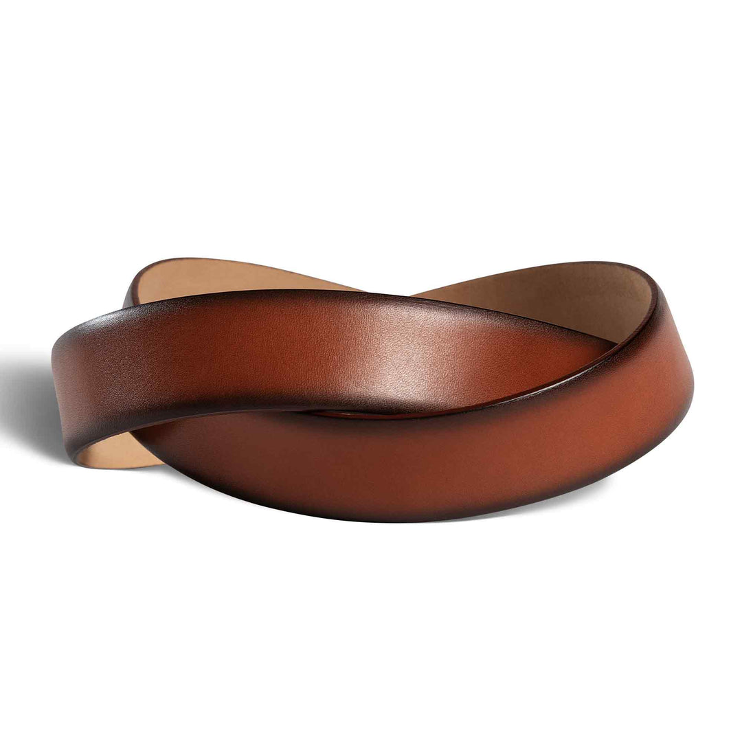 Mens Fashion Leather Belt | Akard | Brown