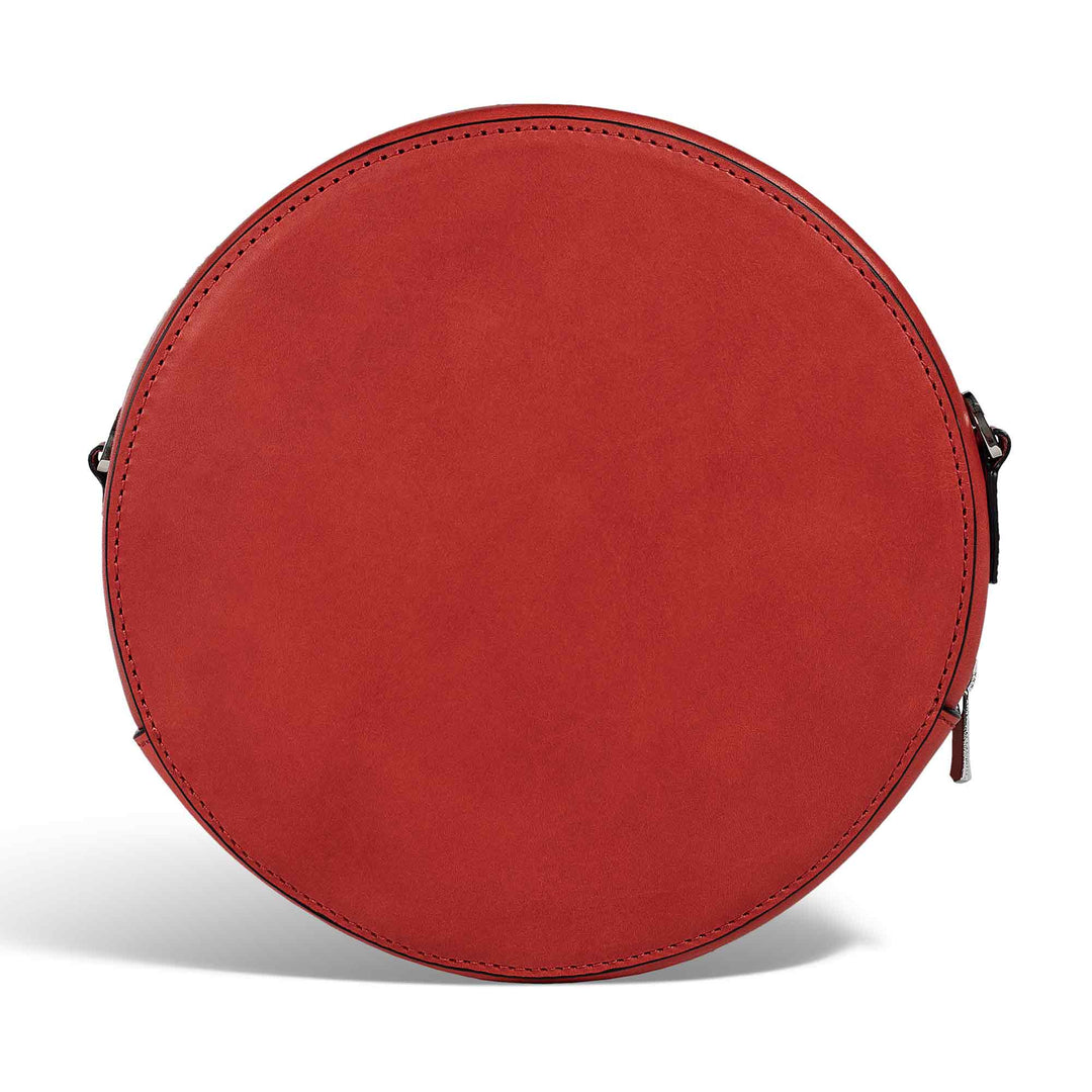 Circle | Crossbody Bag | Ruby w/ Nickel Hardware