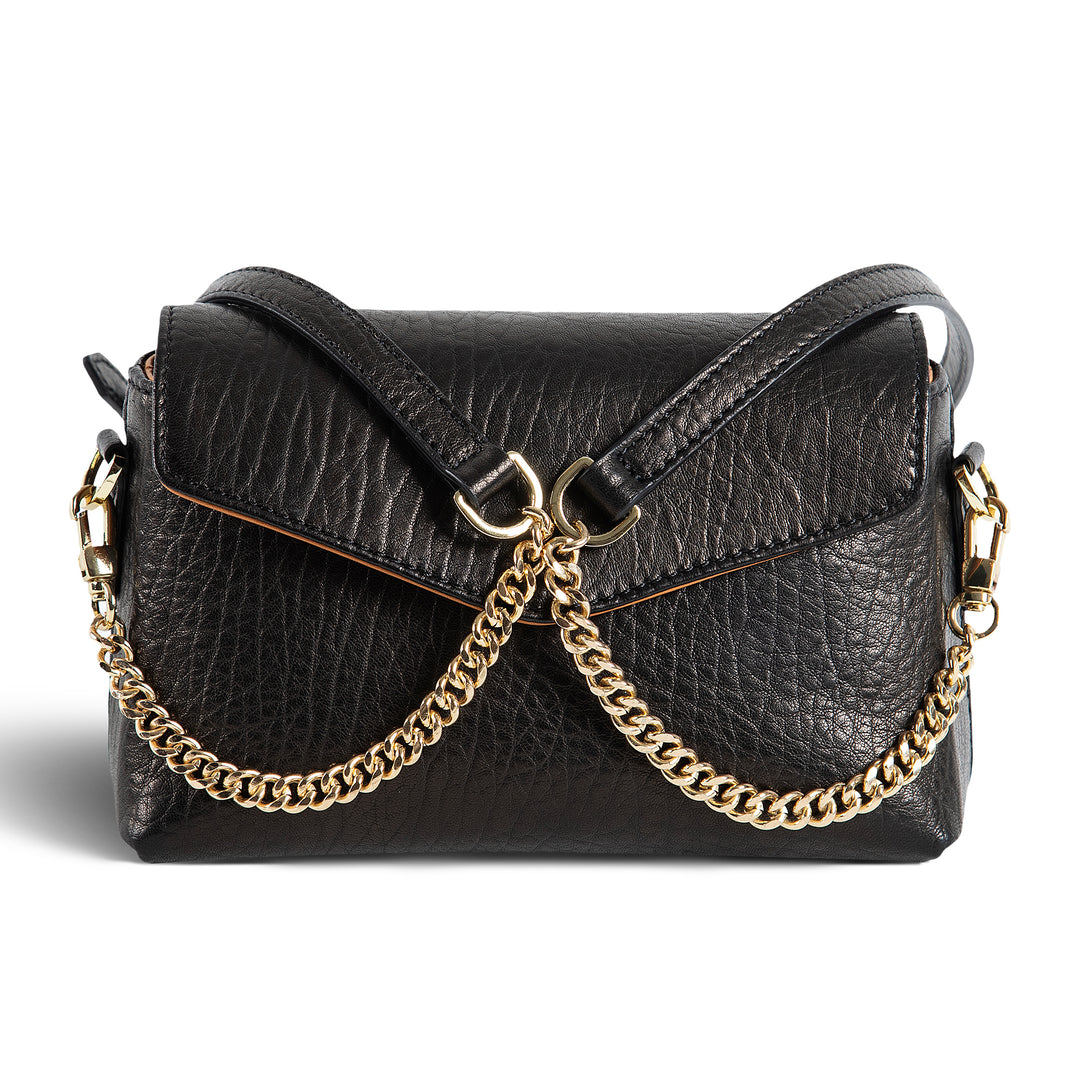 Helen | Crossbody Bag | Black w/ Gold Hardware