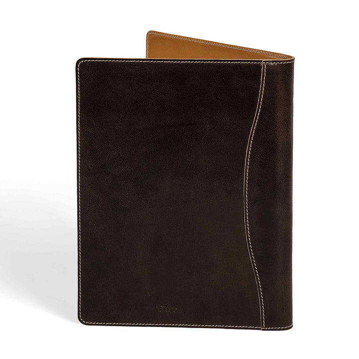 Marshall | Italian Leather Padfolio | Dark Brown