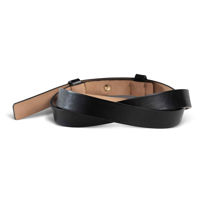 Womens Leather Belt | Pearl | Black