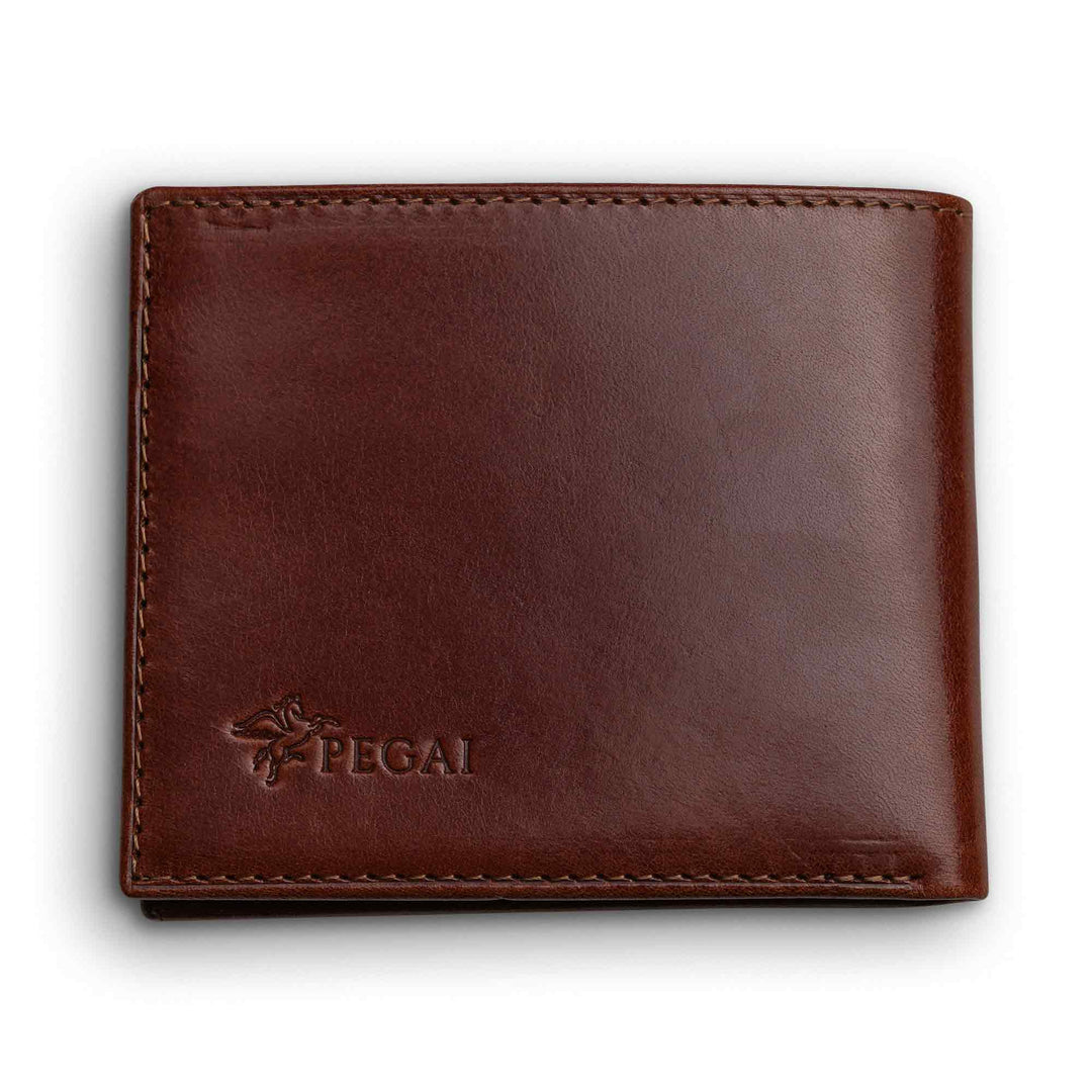 Edward | Italian Leather Wallet | Old England Rum Brown