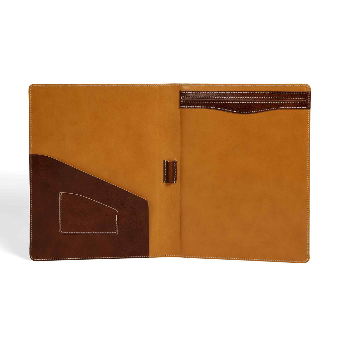 Marshall | Italian Leather Padfolio | Rum Brown