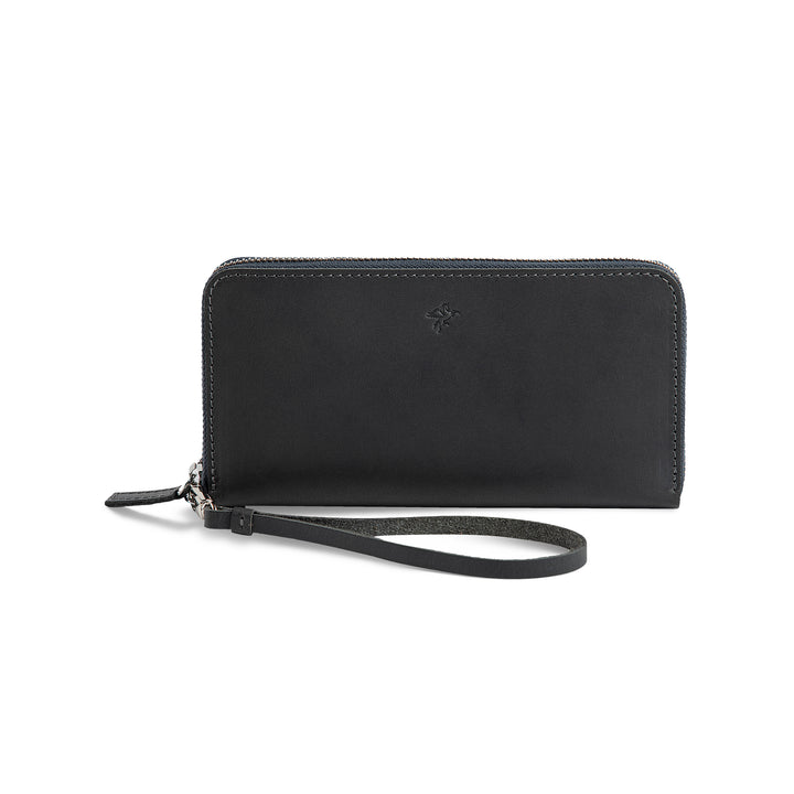 Leather Large Wallet | Grey | Karla