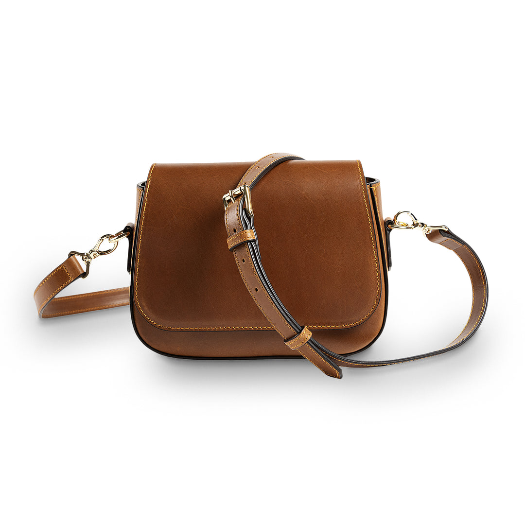 Hampton | Crossbody Bag | Mustard w/ Gold Hardware