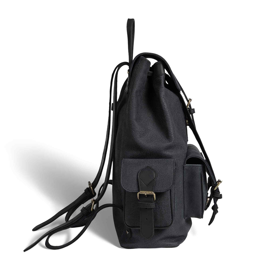 McHenry | Leather Backpack | Black