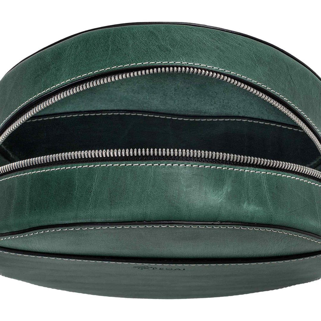 Circle | Crossbody Bag | Emerald w/ Nickel Hardware