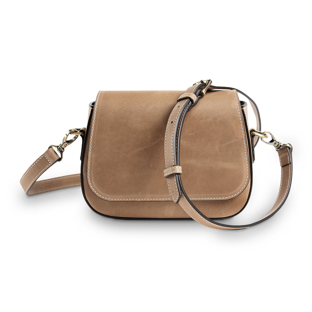 Hampton | Crossbody Bag | Tan w/ Antique Hardware