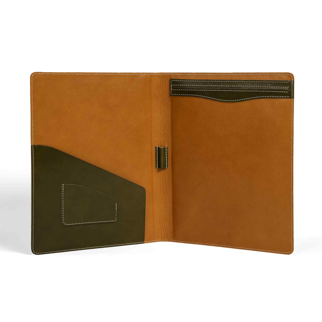 Marshall | Italian Leather Padfolio | Algae Green