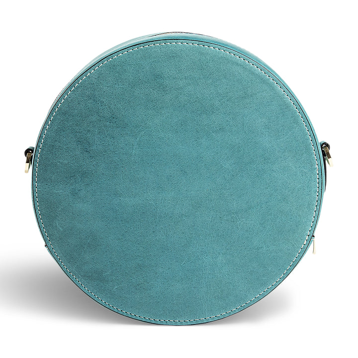 Circle | Crossbody Bag | Turquoise w/ Gold Hardware