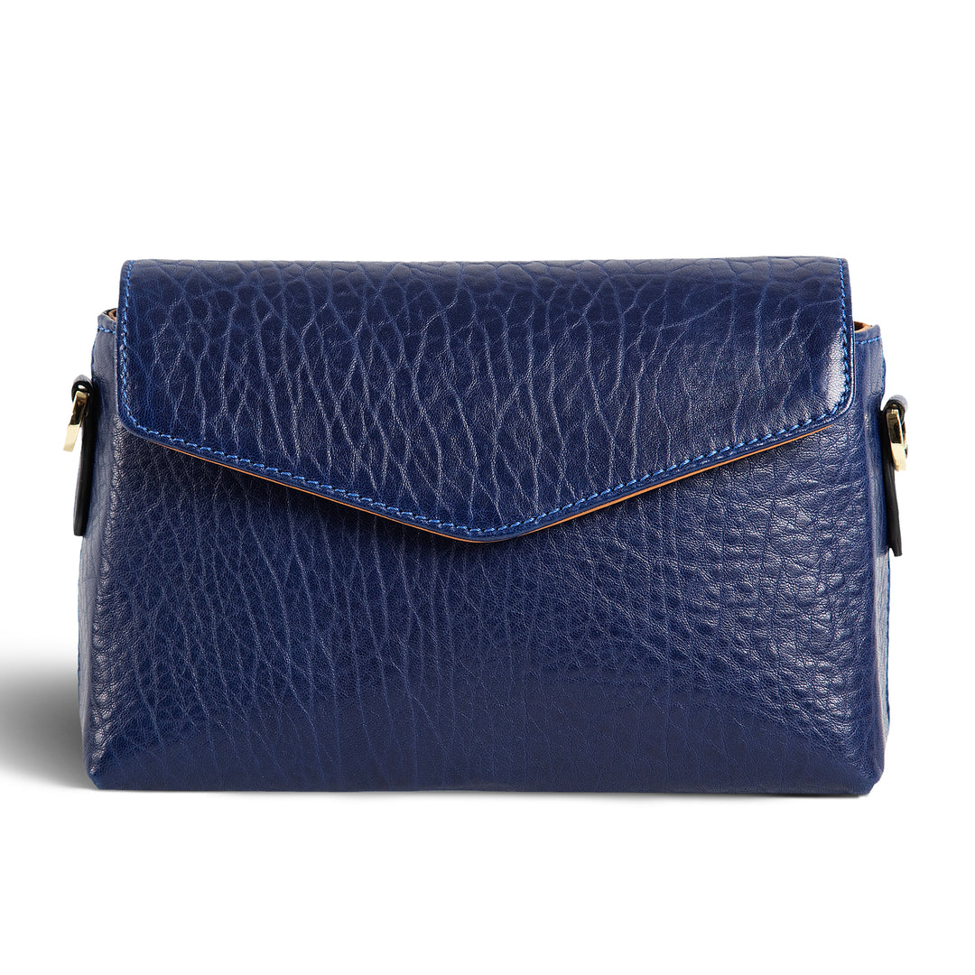 Helen | Crossbody Bag | Blue w/ Gold Hardware