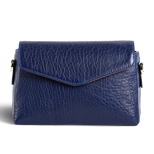 Helen | Crossbody Bag | Blue w/ Gold Hardware