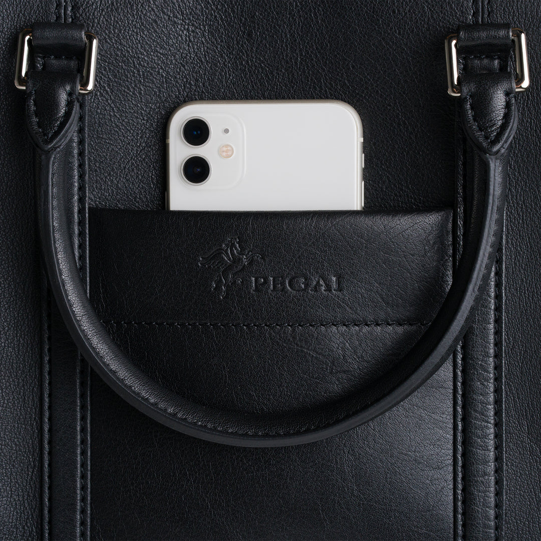 Senior | Leather Briefcase | Black