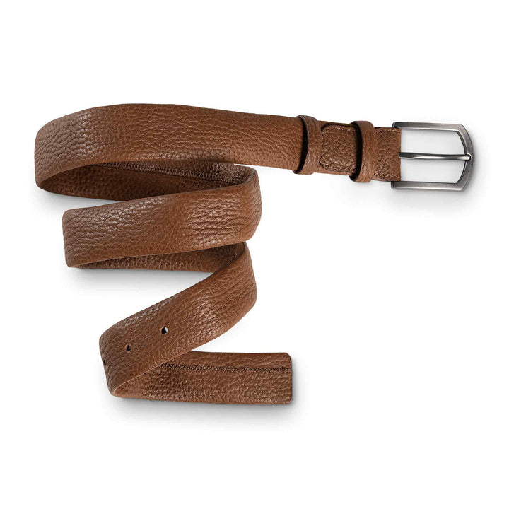 Mens Fashion Leather Belt | Preston | Caramel