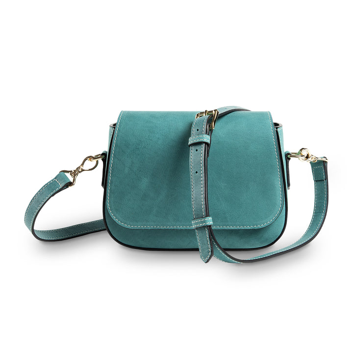 Hampton | Crossbody Bag | Turqoise w/ Gold Hardware